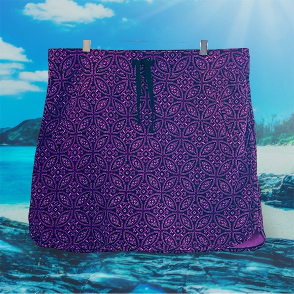 Made For Life Geometric Drawstring Skort with Pockets Size Large - Picture 2 of 16